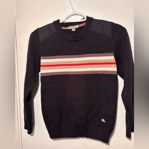 Burberry Black Sweater with Stripes For Boys